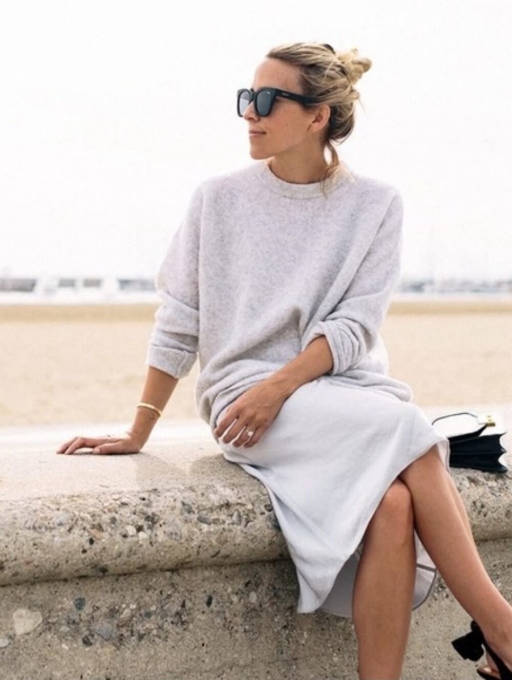 The Group by Babaton Alpaca Wool Blend Crewneck Sweater Gray
